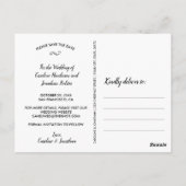 Hochzeit Speichern Sie das Datum 2 Fotos Weißkalli Postkarte (Rückseite)