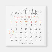 Hochzeit speichern Sie das Datum, an dem 5 Zeilen Magnet (Vorne)