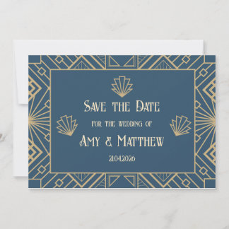 Hochzeit speichern Sie das Datum - Art-Deco-Gatsby Save The Date