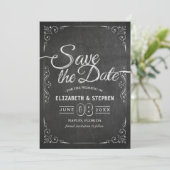 Hochzeit speichern Sie das Datum Black Gold Script Save The Date (Stehend Vorderseite)