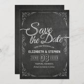 Hochzeit speichern Sie das Datum Black Gold Script Save The Date (Vorne/Hinten)