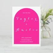 Hochzeit speichern Sie das Datum Boho Arch Hot Pin Save The Date (Stehend Vorderseite)