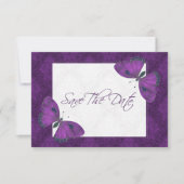 Hochzeit Speichern Sie das Datum Butterfly Brocade Save The Date (Vorderseite)