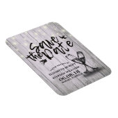Hochzeit speichern Sie das Datum Champagner Glass  Magnet (Rechte Seite)