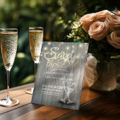 Hochzeit speichern Sie das Datum Champagner Glass Save The Date