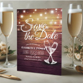 Hochzeit speichern Sie das Datum Champagner Glass  Save The Date
