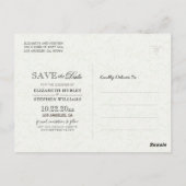 Hochzeit speichern Sie das Datum chic Hydrangea St Postkarte (Rückseite)