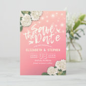 Hochzeit speichern Sie das Datum chic Hydrangea St Save The Date (Stehend Vorderseite)