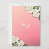 Hochzeit speichern Sie das Datum chic Hydrangea St Save The Date (Rückseite)