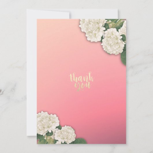 Hochzeit speichern Sie das Datum chic Hydrangea St Save The Date (Rückseite)