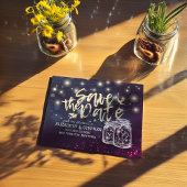 Hochzeit speichern Sie das Datum Chic Mason Jar Li Ankündigungspostkarte