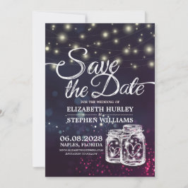 Hochzeit speichern Sie das Datum Chic Mason Jar Li Save The Date