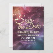 Hochzeit speichern Sie das Datum Chic Star Sky Ste Save The Date (Vorderseite)