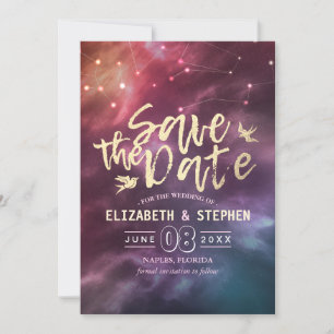 Hochzeit speichern Sie das Datum Chic Star Sky Ste Save The Date