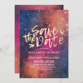 Hochzeit speichern Sie das Datum Chic Star Sky Ste Save The Date (Vorne/Hinten)