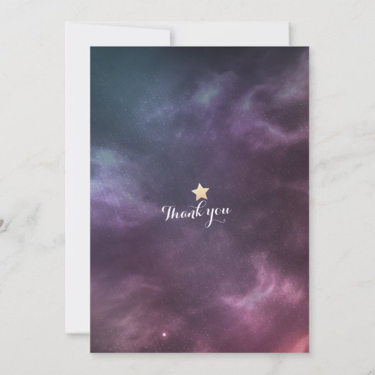 Hochzeit speichern Sie das Datum Chic Star Sky Ste Save The Date (Rückseite)