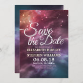 Hochzeit speichern Sie das Datum Chic Star Sky Ste Save The Date (Vorne/Hinten)