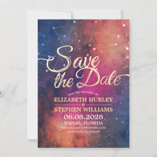 Hochzeit speichern Sie das Datum Chic Star Sky Ste Save The Date