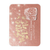 Hochzeit speichern Sie das Datum Couple Mason Jars Magnet (Vertikal)