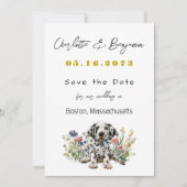 Hochzeit speichern Sie das Datum Dalmatiner Welpen Save The Date (Vorderseite)