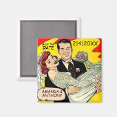 Hochzeit Speichern Sie das Datum danke Ihnen favor Magnet (Vorderseite/Rückseite)