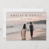 Hochzeit speichern Sie das Datum der benutzerdefin Einladung (Vorderseite)