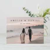 Hochzeit speichern Sie das Datum der benutzerdefin Einladung (Stehend Vorderseite)