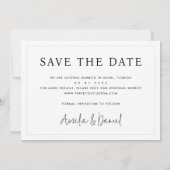 Hochzeit speichern Sie das Datum der benutzerdefin Einladung (Rückseite)