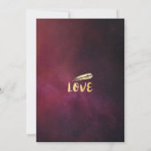 Hochzeit speichern Sie das Datum der Blumenfeather Save The Date (Rückseite)