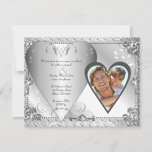 Hochzeit speichern Sie das Datum der Einladung (Vorderseite)