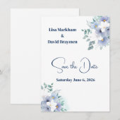 Hochzeit speichern Sie das Datum der Einladung (Vorne/Hinten)