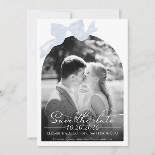 Hochzeit speichern Sie das Datum der Einladung | B (Vorderseite)