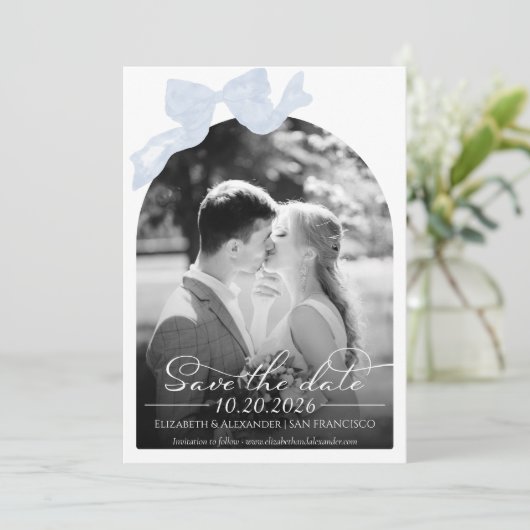 Hochzeit speichern Sie das Datum der Einladung | B (Stehend Vorderseite)