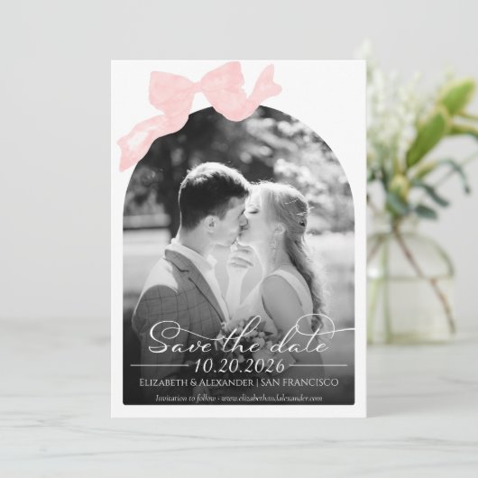 Hochzeit speichern Sie das Datum der Einladung | B (Stehend Vorderseite)