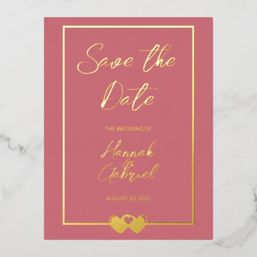 Hochzeit speichern Sie das Datum der Einladung Pos (Vorderseite)