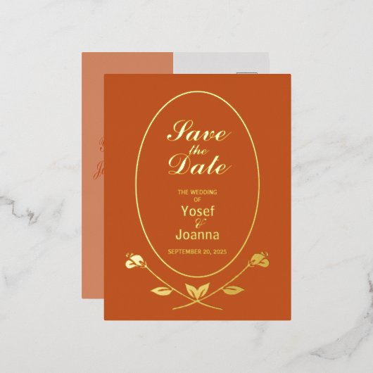 Hochzeit speichern Sie das Datum der Einladung Pos (Vorderseite/Rückseite)