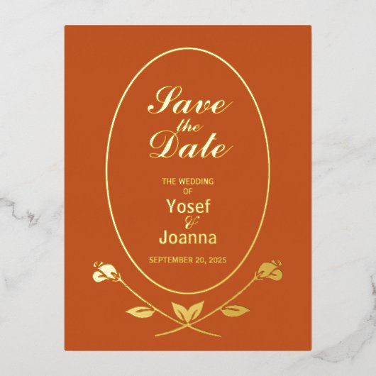 Hochzeit speichern Sie das Datum der Einladung Pos (Vorderseite)