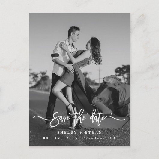 Hochzeit speichern Sie das Datum der Einladung, Sa Postkarte (Vorderseite)