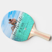 Hochzeit speichern Sie das Datum der Einladung Tischtennis Schläger (Seitenansicht)