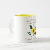 Hochzeit speichern Sie das Datum der Einladung Zweifarbige Tasse (Vorderseite Links)