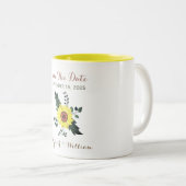 Hochzeit speichern Sie das Datum der Einladung Zweifarbige Tasse (VorderseiteRechts)