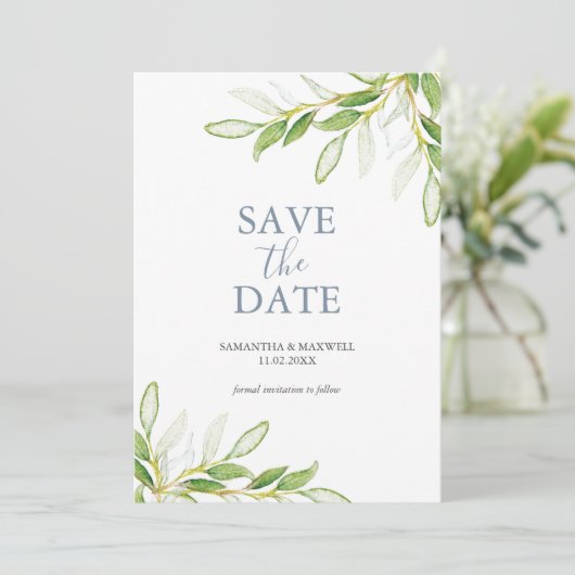 Hochzeit speichern Sie das Datum der Einladungen b (Stehend Vorderseite)