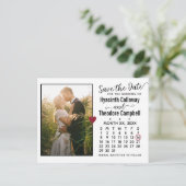 Hochzeit Speichern Sie das Datum eines Monats Kale Einladungspostkarte (Stehend Vorderseite)