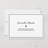 Hochzeit Speichern Sie das Datum eines Monats Kale Save The Date (Rückseite)