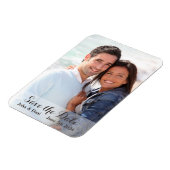 Hochzeit speichern Sie das Datum - Einfaches Skrip Magnet (Linke Seite)