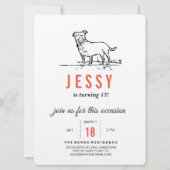 Hochzeit speichern Sie das Datum Einladungen Hund (Vorderseite)