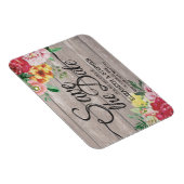 Hochzeit speichern Sie das Datum Elegante Blume Ru Magnet (Rechte Seite)