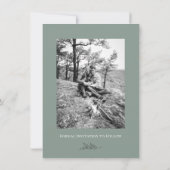 Hochzeit speichern Sie das Datum Eukalyptus Grün b Einladung (Rückseite)