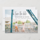 Hochzeit speichern Sie das Datum Eukalyptus White Save The Date (Vorderseite)