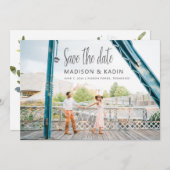 Hochzeit speichern Sie das Datum Eukalyptus White Save The Date (Vorne/Hinten)